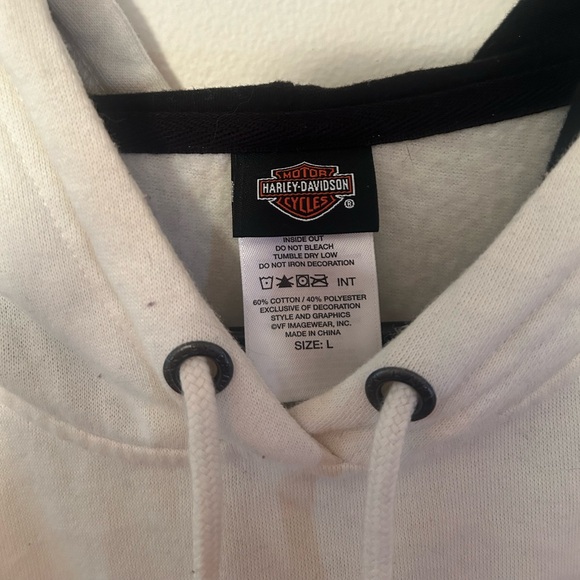 burnt orange harley davidson sweatshirt large - Picture 3 of 5